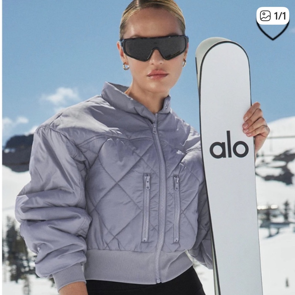 ALO Yoga Snowrider Puffer Jacket Fog size S